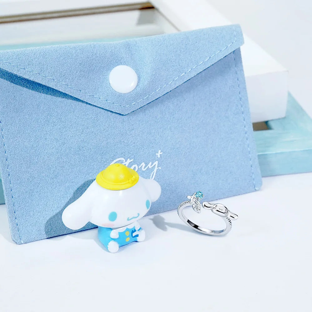 Sanrio Hello Kitty KUROMI College Mix Series-Pompompurin Cartoon Cute Personality Temperament Ring Party Friend's Birthday Gifts