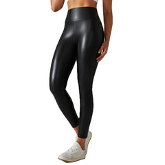 Women Black Pu Leather Pants High Waist Leather Leggings Trousers