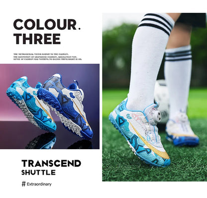 Football Boots Society Futsal TF Pink Soccer Tennis Shoes Sports