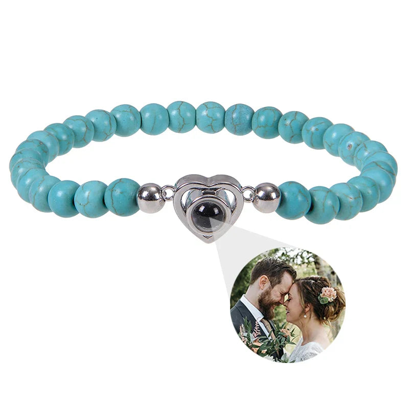 Custom Bracelet with Picture inside Personalized Projection Bracelets with Photos Picture Bracelet Personalized Memorial Gifts