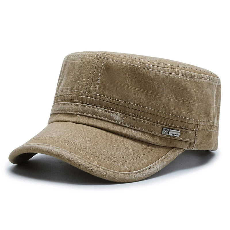 Men Women Army Hat Washed Cotton Military Hats Cadet Style Combat Caps