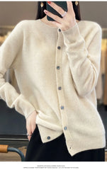 Spring and Autumn  New 100% pure merino cashmere sweater women's O-neck