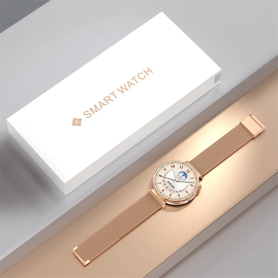 Fashion Women's Smart Watch AMOLED HD Screen Health Monitoring GPS Sports Track Watch Bluetooth Call Smartwatch Android IOS