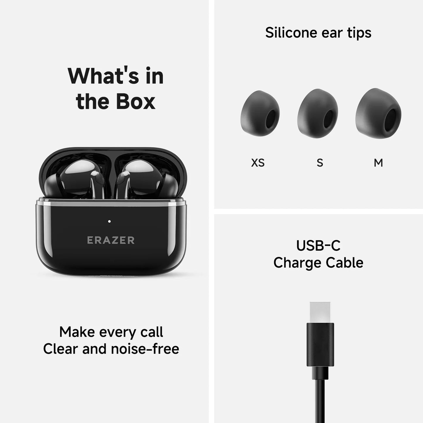 AI Translator Earbuds Erazer XT89PRO Bluetooth Earphones Game Low Latency Wireless Headphones In-Ear Noise Reduction Softpads