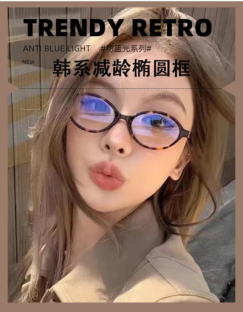 New Frame Oval Shape Sunglasses Classic Men's Vintage Sun Glasses Women Outdoor Leisure Eyewear UV400 Glasses Shades