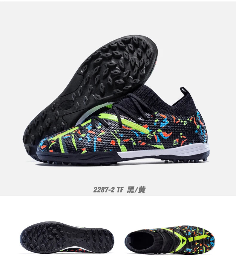 Mens Football Field Boots Ultralight Turf Indoor Society Training Soccer Shoes Cleats
