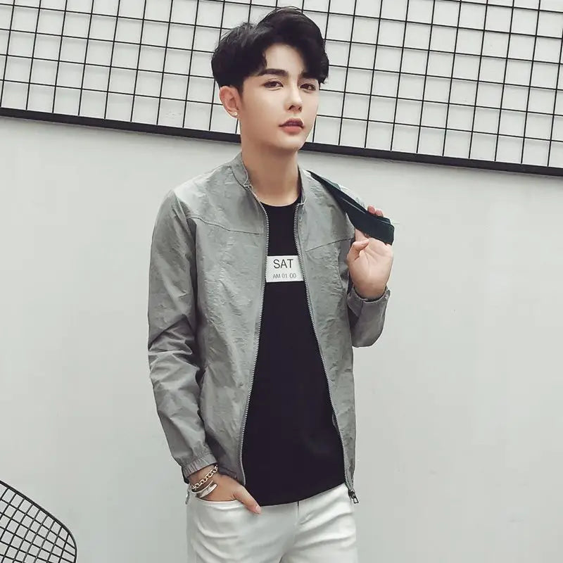 Summer UV Protection Skin Coats Men Fashion Men Sun Protection Breathable