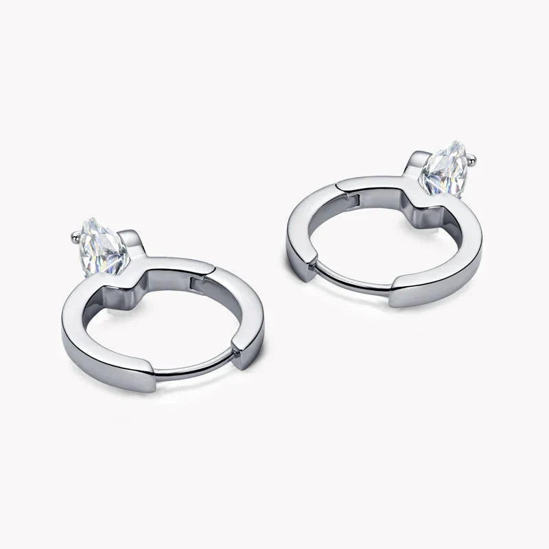 Solitaire 1ct D Moissanite Earrings for Women 2023 Diamond Sterling Silver Hoop Earrings 925 Drop Earrings Girls 14k Gold Plated