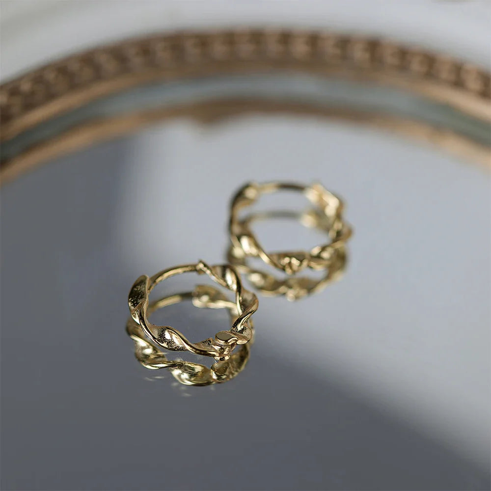 ROXI 925 Sterling Silver Ear Buckle Snake Twisted Round Circle Microinlaid Zirconia Hoop Earrings For Women Pendientes Aro Rojos