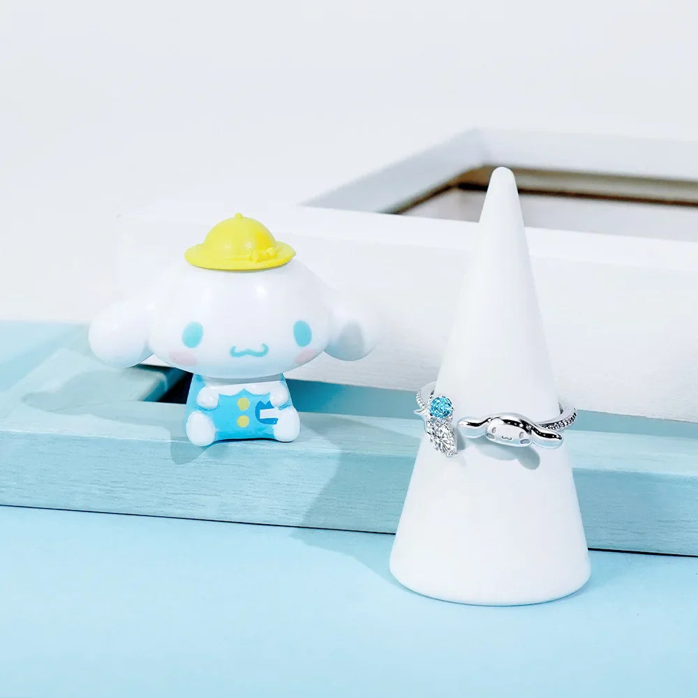Sanrio Hello Kitty KUROMI College Mix Series-Pompompurin Cartoon Cute Personality Temperament Ring Party Friend's Birthday Gifts