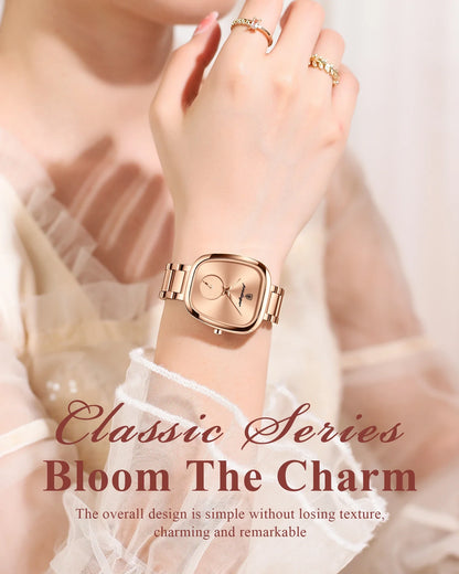 POEDAGAR Luxury Elegant Watch For Woman Waterproof Stainless Steel Quartz Women's Watches Simple High Quality Ladies Wristwatch