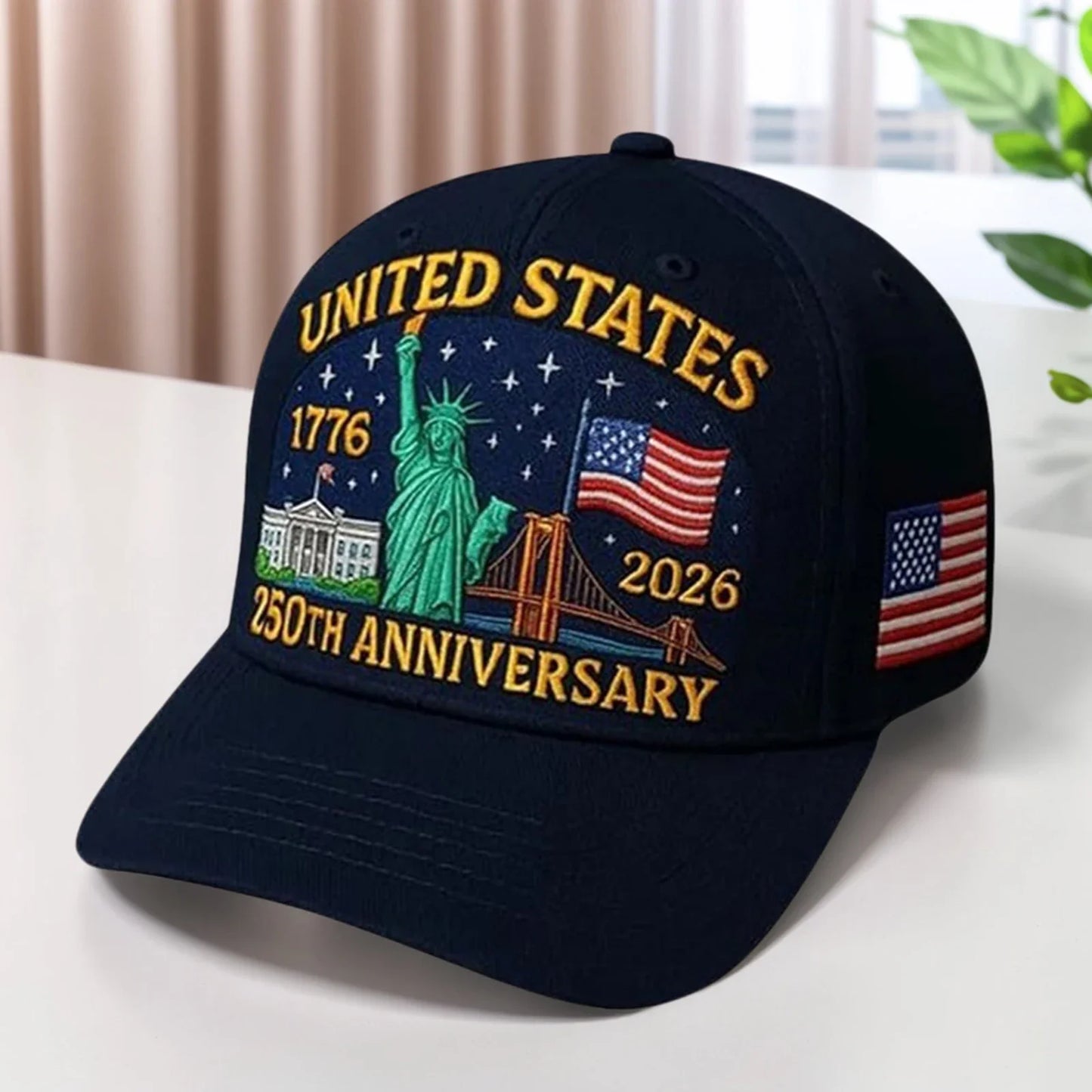 US 250th Anniversary Cap Retro Washed Patriotic Cap Trucker Hat Outdoor Sunhats Sports Hat reathable Baseball Caps for Men Women