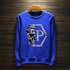 Diamond Fashion Men Hoody Long Sleeve Rhinestones Designer Sweatshirt