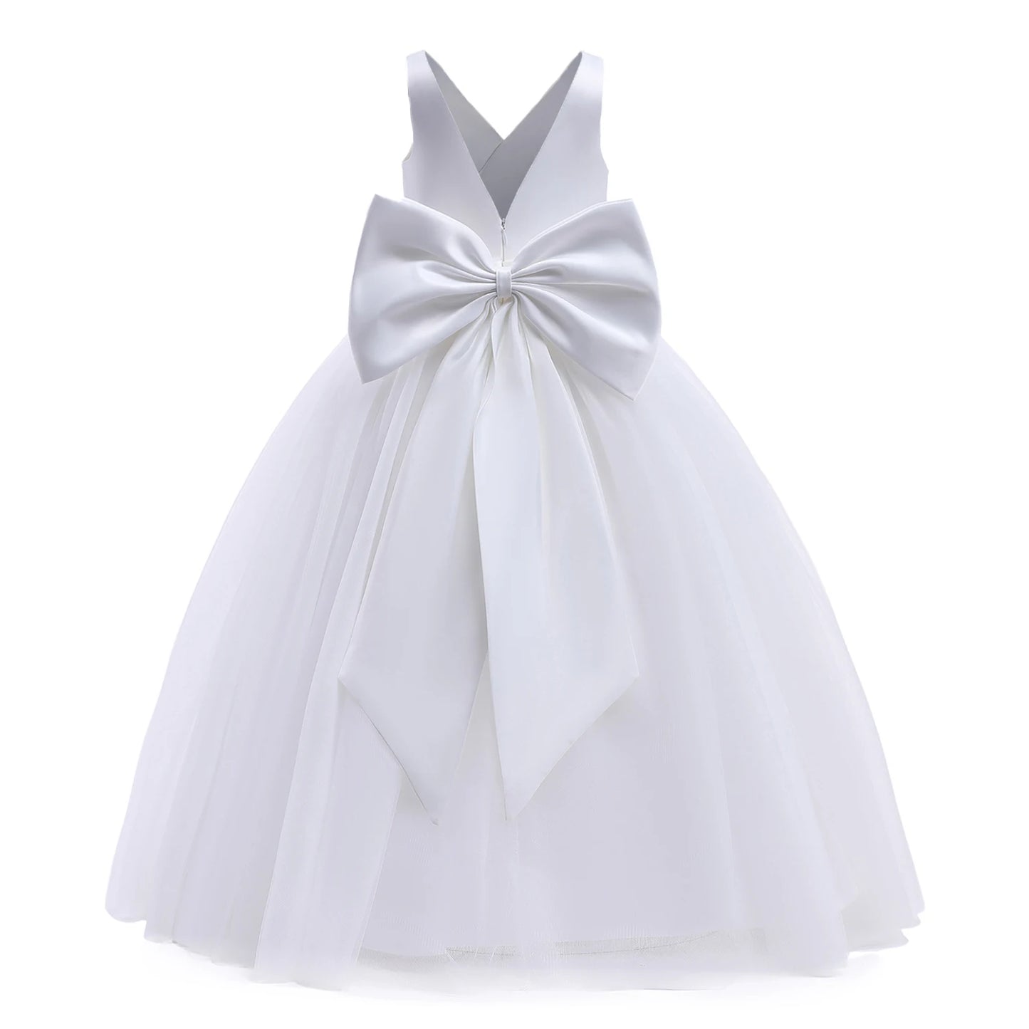 Summer Elegant Teenage Girls Evening Party Formal Prom Long Gown Kids Backless Birthday Wedding Princess Dress for Girls 5-14Yrs