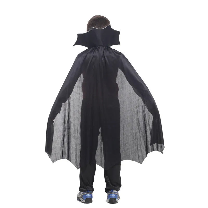 Kids' Halloween Gothic Vampire & Day of The Dead Cosplay Costumes for Boys Top + Pants + Cloak Set Scary Fantasy Outfits