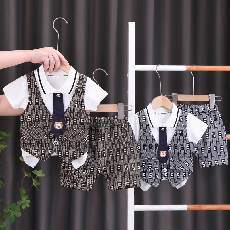 New Summer Baby Clothes Set Children Boys T-Shirt Shorts 2Pcs/Sets Toddler Casual Cotton Costume Infant Clothing Kids Tracksuits