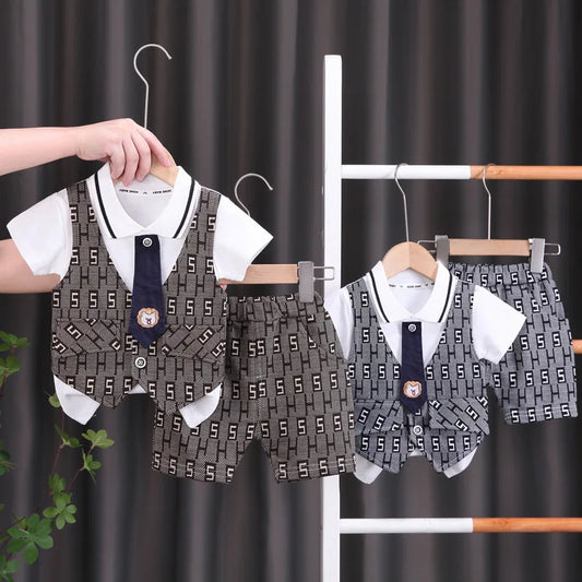New Summer Baby Clothes Set Children Boys T-Shirt Shorts 2Pcs/Sets Toddler Casual Cotton Costume Infant Clothing Kids Tracksuits