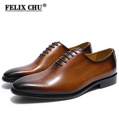 Classic Genuine Leather Whole Cut Mens Oxford Dress Shoes