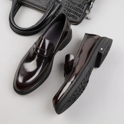 Italian Luxury Genuine Leather Men's Formal Shoes Handmade Quality Designer Comfortable 2024 Wedding Social Business Loafers Man