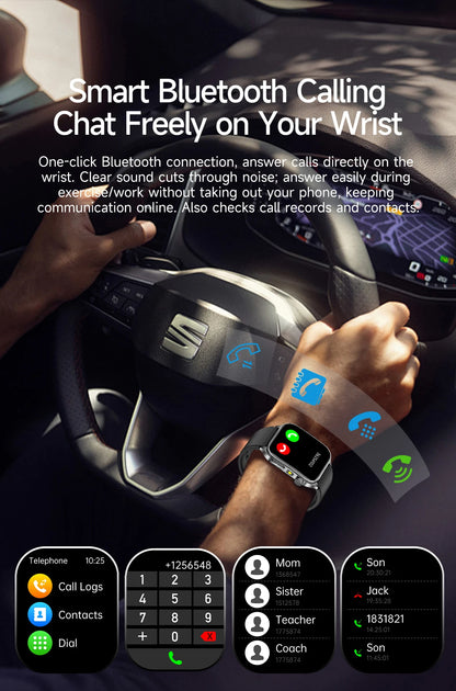 2025 New Blood Pressure 650nm Laser Therapy Diagnosis Smartwatches Men Women Clock Uric Acid Lipid  Heart rate Smart Watch IOS