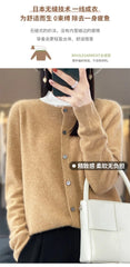 Spring and Autumn  New 100% pure merino cashmere sweater women's O-neck