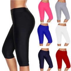 High Waist Push Up Fitness Leggings Crop Wide Waistband Cycling Short Leggings