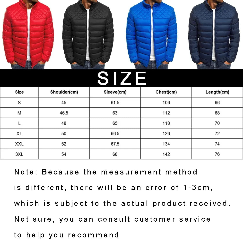 Mens Winter Jackets Casual Men's Outwear Coats Packable Lightweight Zipper Jacket
