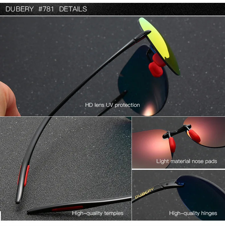 New Men's Rimless Sunglasses Sport Driving Sunglasses Ultra Light Rimless Glasses
