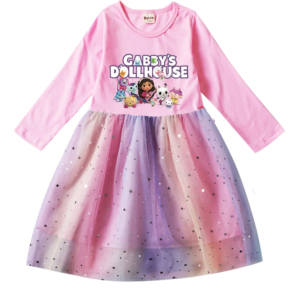 Dress Kids Gaby Chat Clothes Baby Girls Long Sleeve Casual Dresses