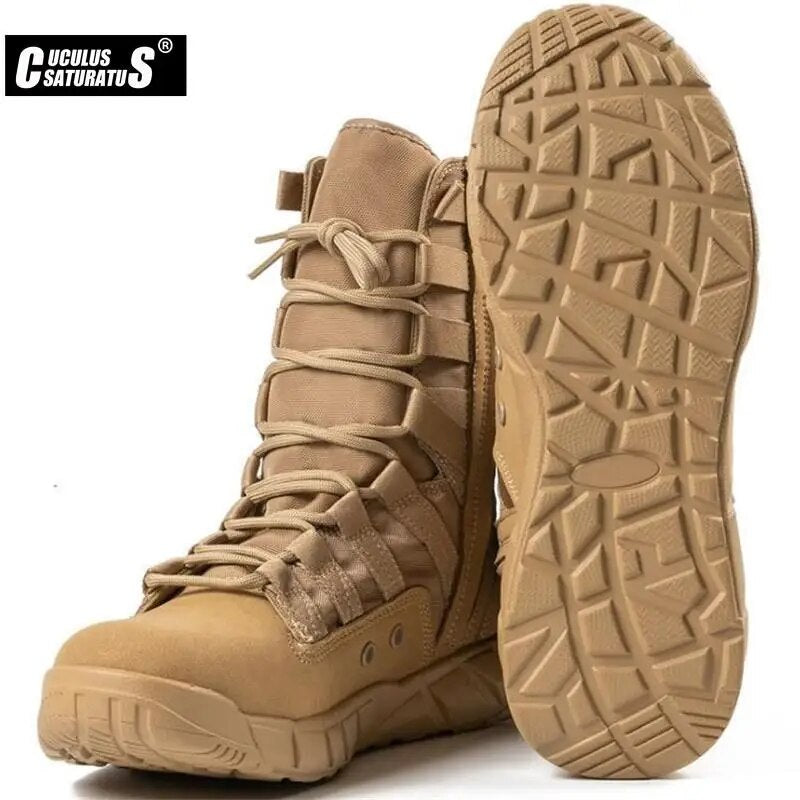 Men's Military Boot Combat Mens Ankle Boot Tactical Big Size Army Boot Male Shoes