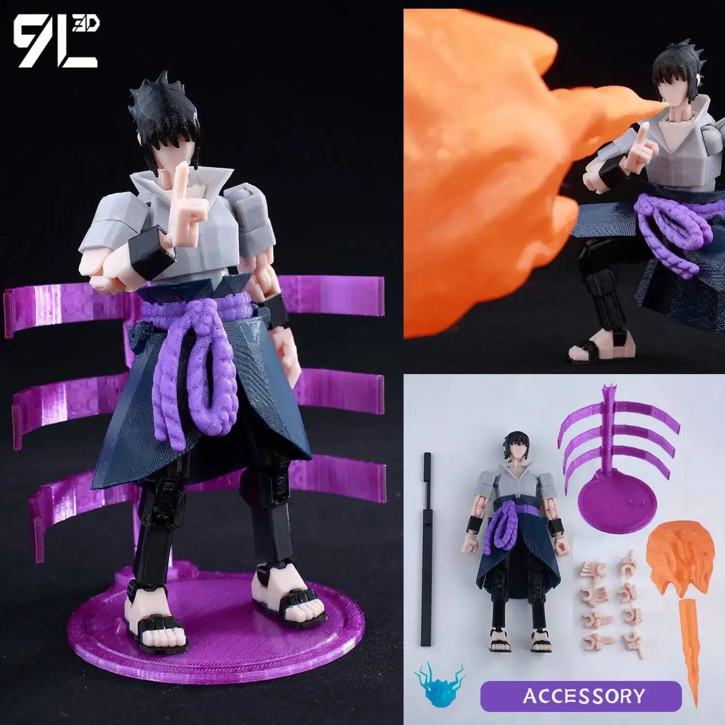 9L3D Printed Demon Slayer AKAZA Tanjiro Kamado Lucky Dummy 13 Movable Shapeshift Action Figures Mannequin Toys for Anime Fans
