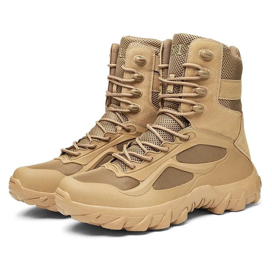 Mens Military Boots Outdoor Hiking Work Shoes Men Non-slip Rubber Boots Tactical Desert Combat Boots Plus Size 48 Male Sneakers