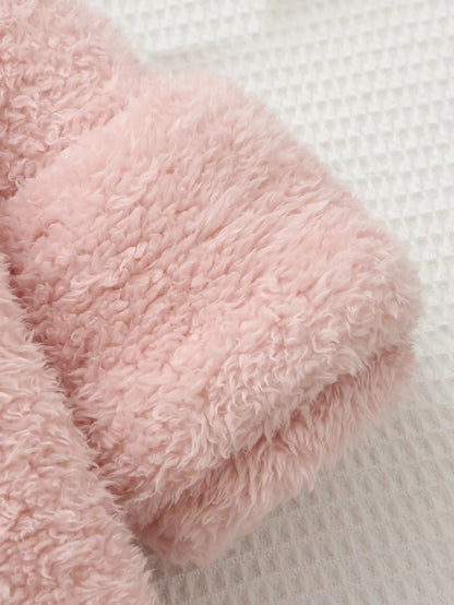 Baby Girl Autumn and Winter Cute Warm Comfortable Fluffy Coat Fashion