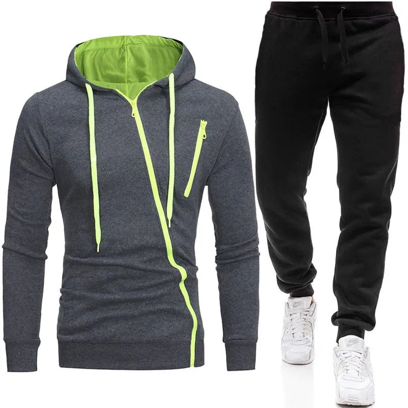 Casual Tracksuit Men Hooded Sweatshirt Outfit Spring Autumn Mens Sets Sportswear 2020 Male Hoodie+Pants 2PCS Jogging Sports Suit