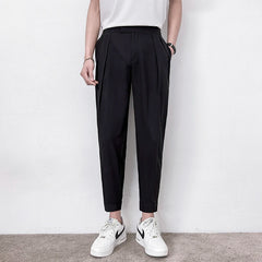 Men's Casual Straight Pants Feet Slim Thin Fashion Classic Simplicity Trousers