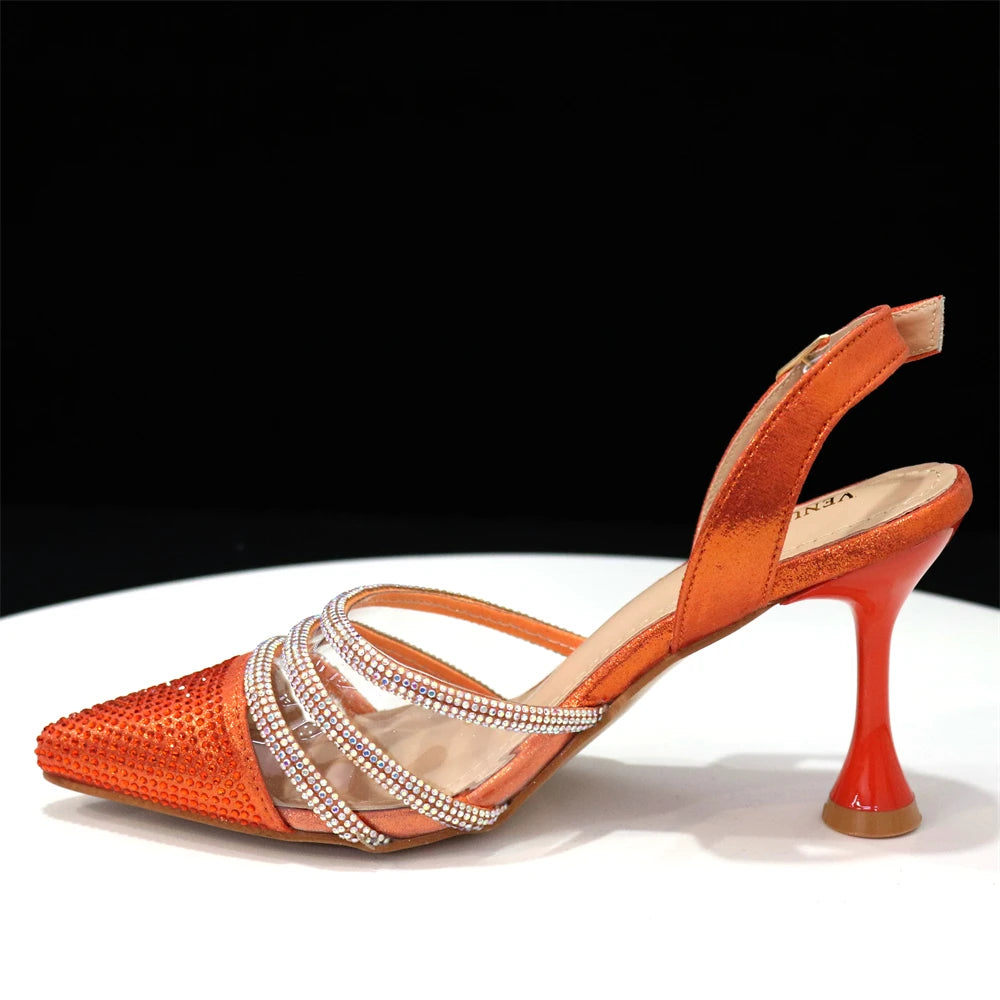 Matching Shoes and Bags: Elegant High Heels Nigeria Popular Design Ladies Shoes