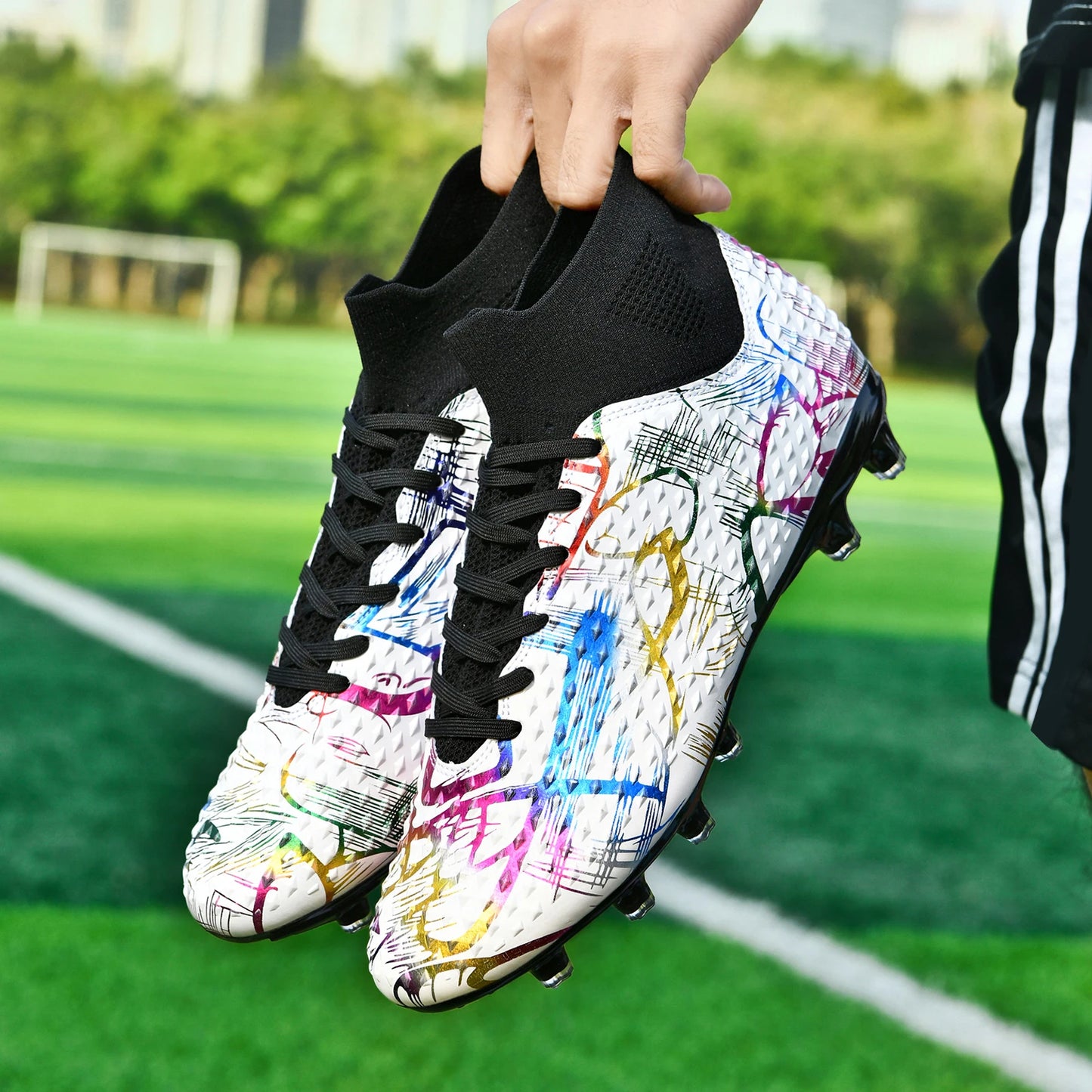 Men Soccer Shoes Children Futsal Non Slip Football Boots Grass Indoor Sports Cleats