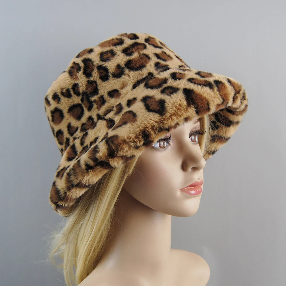 Hot Fashion Fake Rabbit Fur Hats Super Soft Women Winter Hat Cotton Lining Warm Russian Fashion Ski Beanies Plush Solid Color