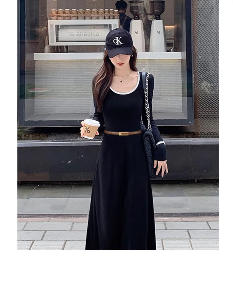 105cm Female Fashion Belt Simple Metal Buckle Belt for Women Black Suit Jeans Clothing Accessories