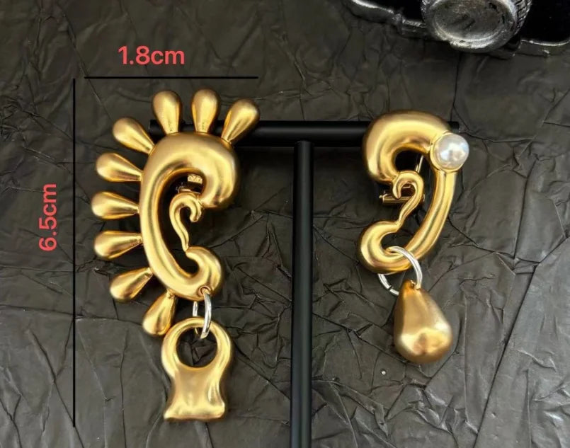 Baroque Pearl Eye Earrings