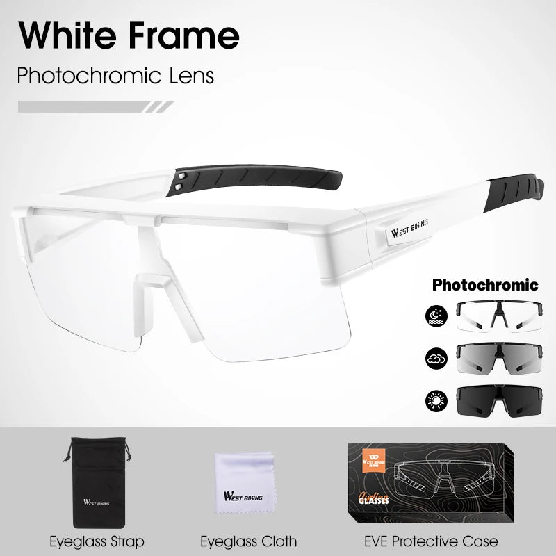Sunglass Photochromic Cycling Glasses Men Women Fit Over Myopia Glasses
