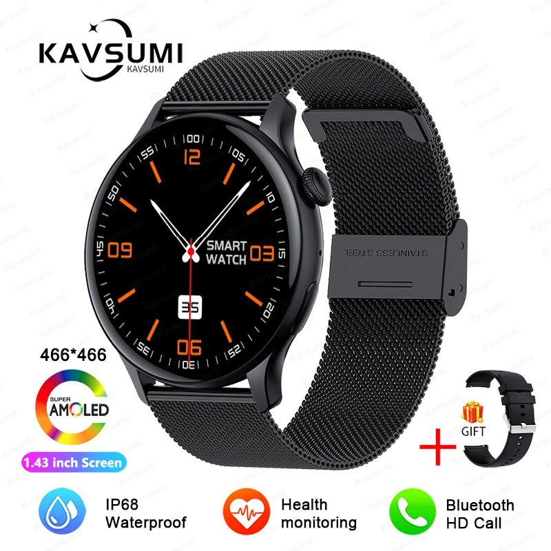 2025 NFC Smart Watch Amoled HD GPS Track Sports Heart Rate Bluetooth Call Waterproof Ladies Women Smartwatch For Women's Gift