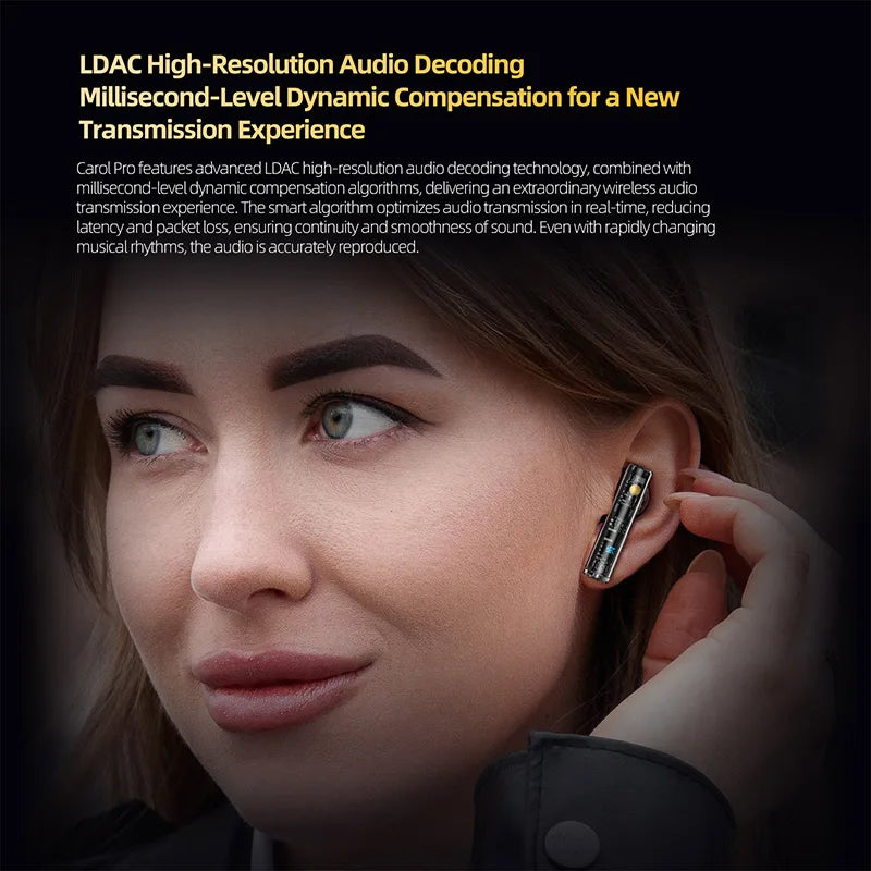 KZ Carol Pro TWS Bluetooth Earbuds True Wireless Active Noise Reduction 6 Mics Waterproof Earplugs LDAC SBC Audio