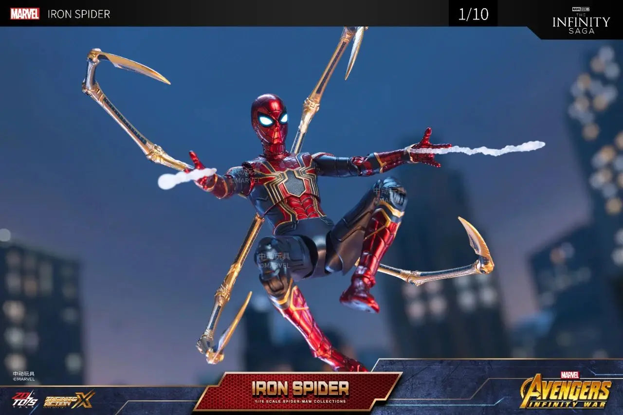 ZD Toy Spider Man No Way Home Marvel legends 1/10 Peter Parker Gold Black Red Model Action Figure Adult Collectible Toy
