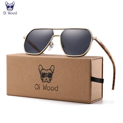 Alloy Sunglasses Men Women Wooden Polarized Sun Glasses Driving