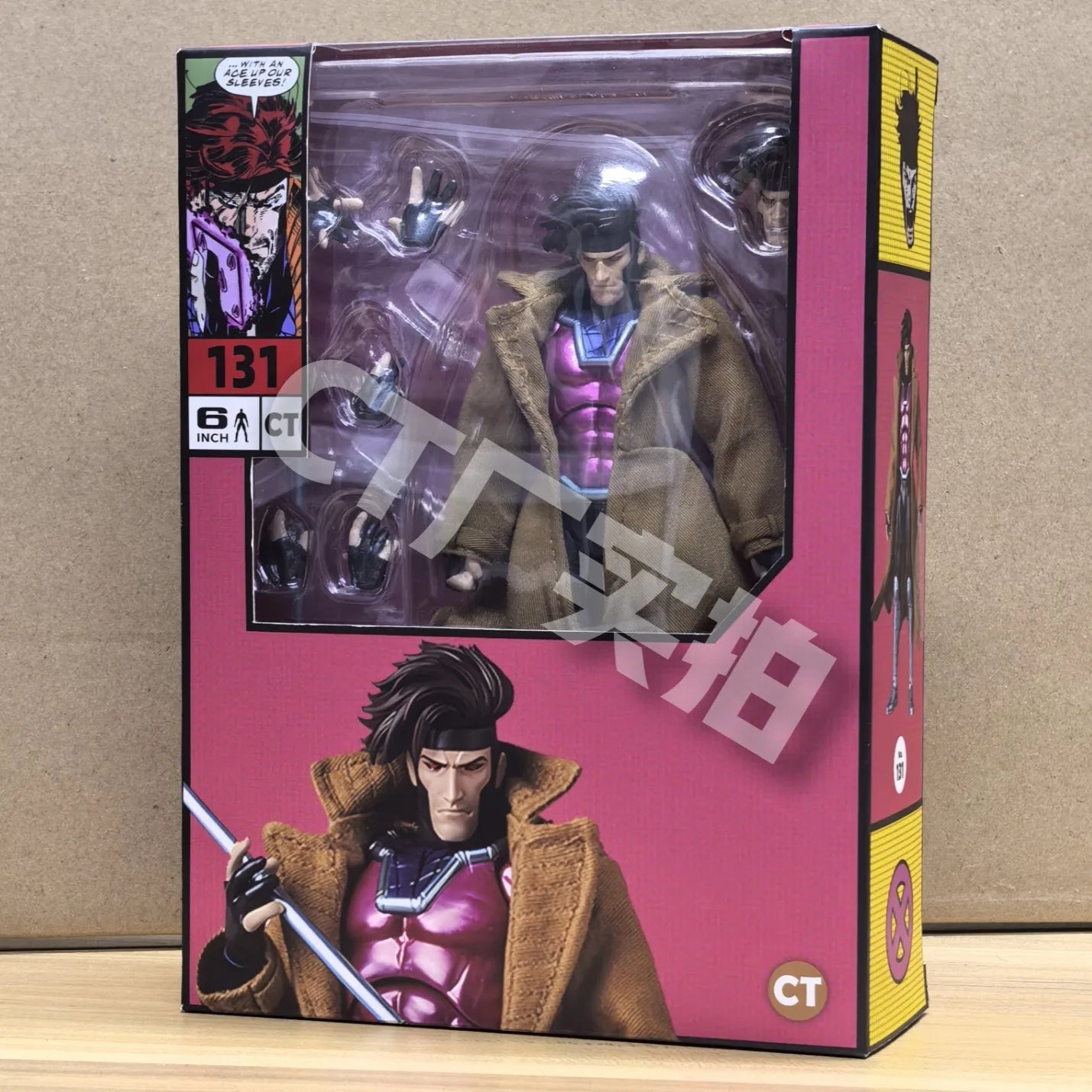 CT Toys Gambit Figure Mafex 131 X-Men Wolverine Shf Anime Action Figure 18cm Figurine Statue Model Customized Gifts for Kids