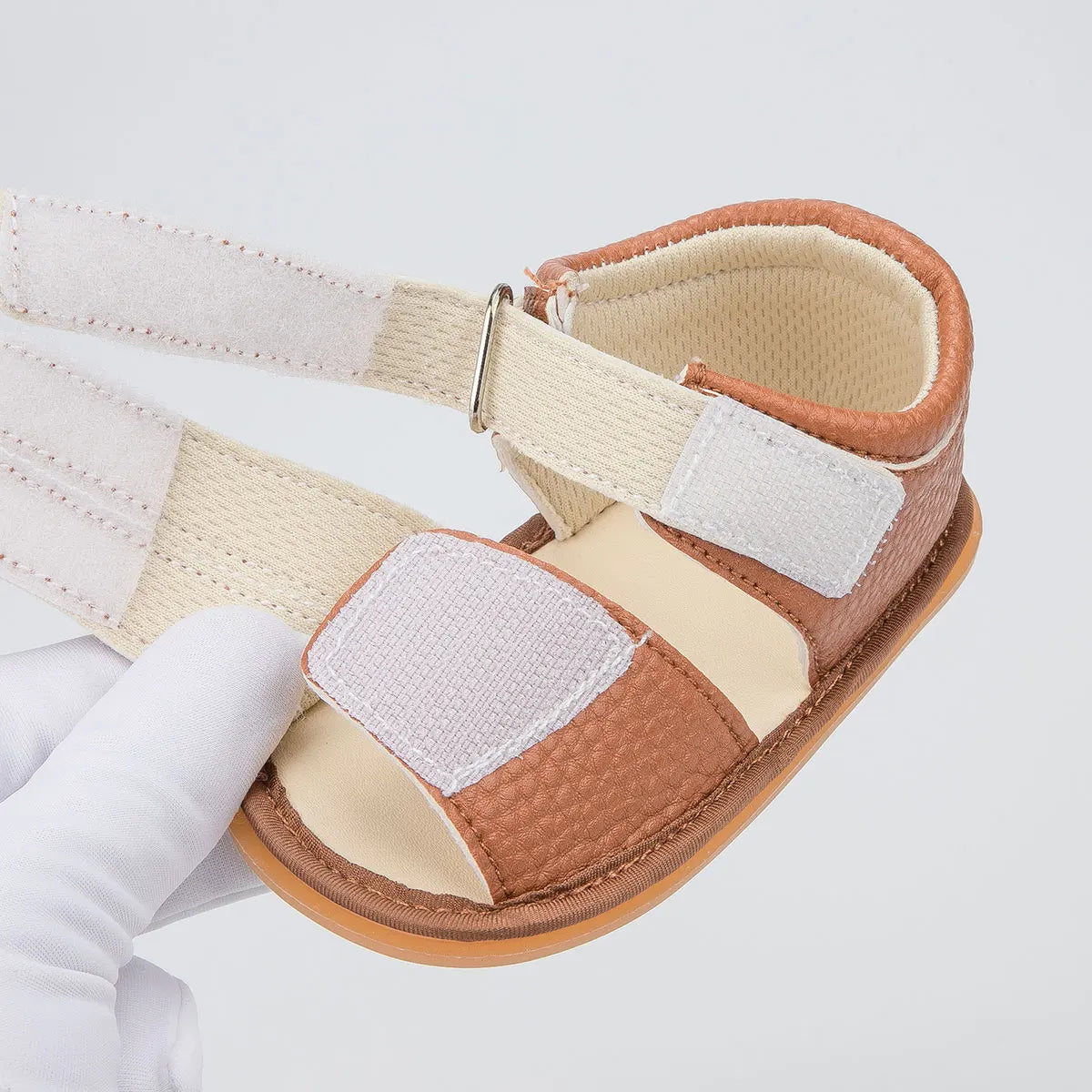 KIDSUN Outdoor Summer Flat Sandals Baby Boy Girl Shoes Rubber Non-slip Sole First Walkers Infant Crib Shoes 0-18M
