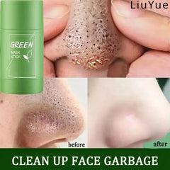 Green Tea Moisturizing Solid Smear Mask Quickly Cleans Face Nose Melanin Skin Nourishes Skin Shrink Po&res Brightening Mud Film