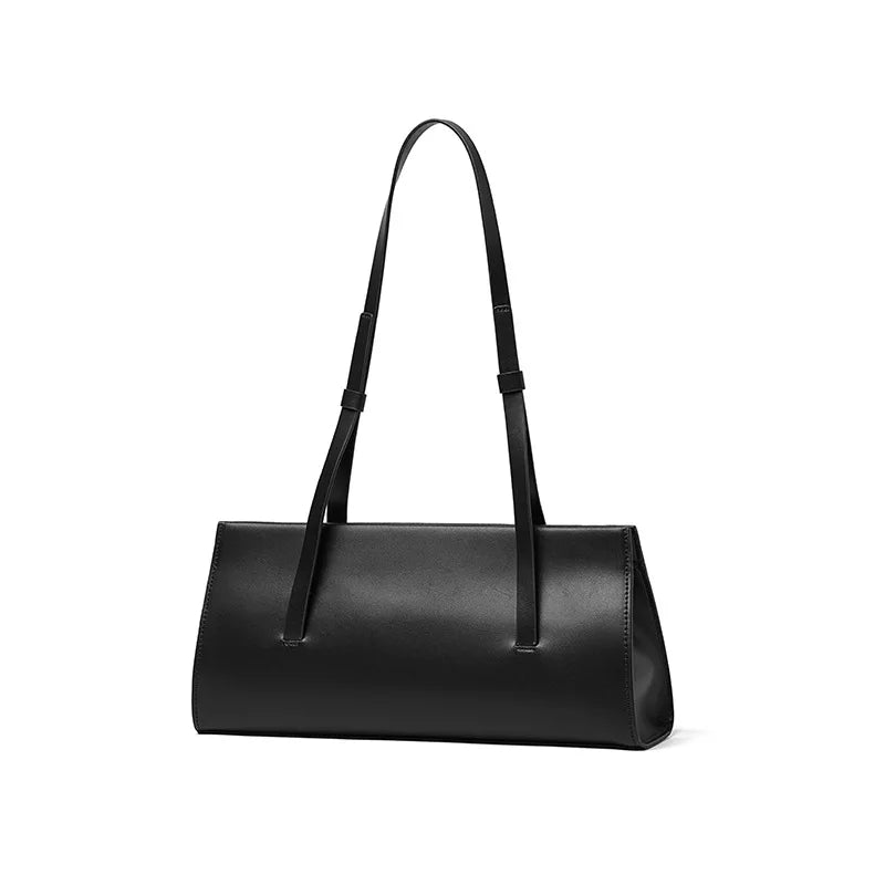 Women Shoulder Underarm Bag Split Leather Red Ladies Soft Handbag