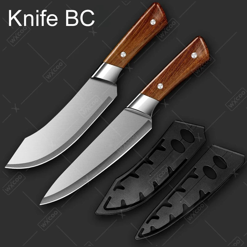 Japanese Kitchen Knife Meat Cutting Butcher Cleaver Knife Bone Shaving Knives Pork